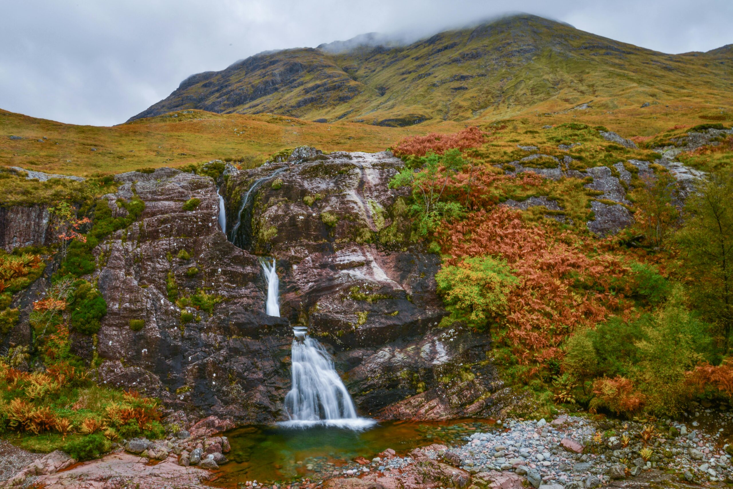 waterfall in autumn