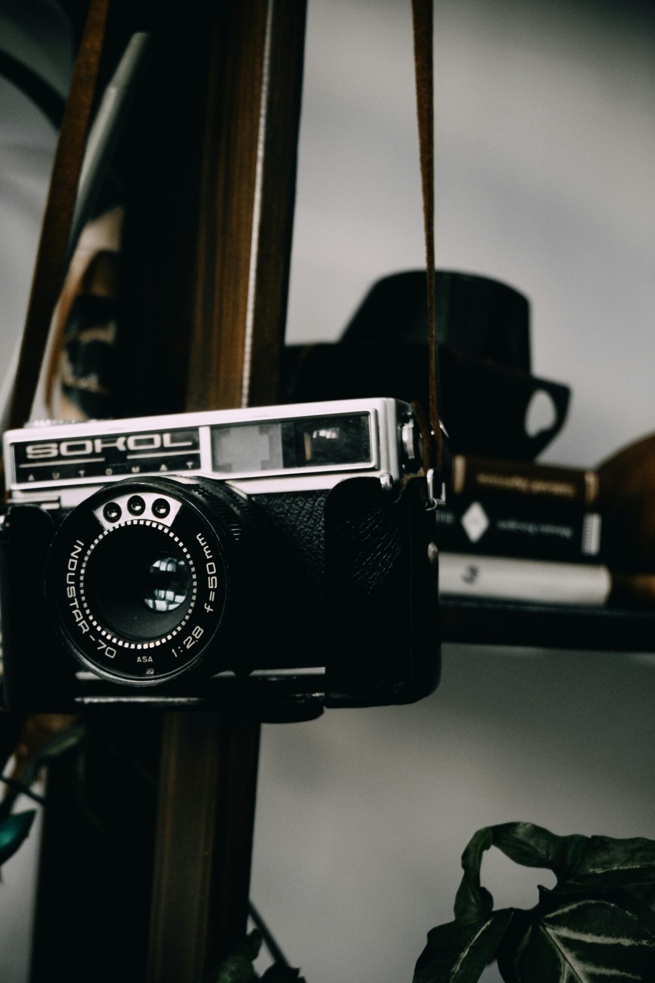 vintage camera hanging